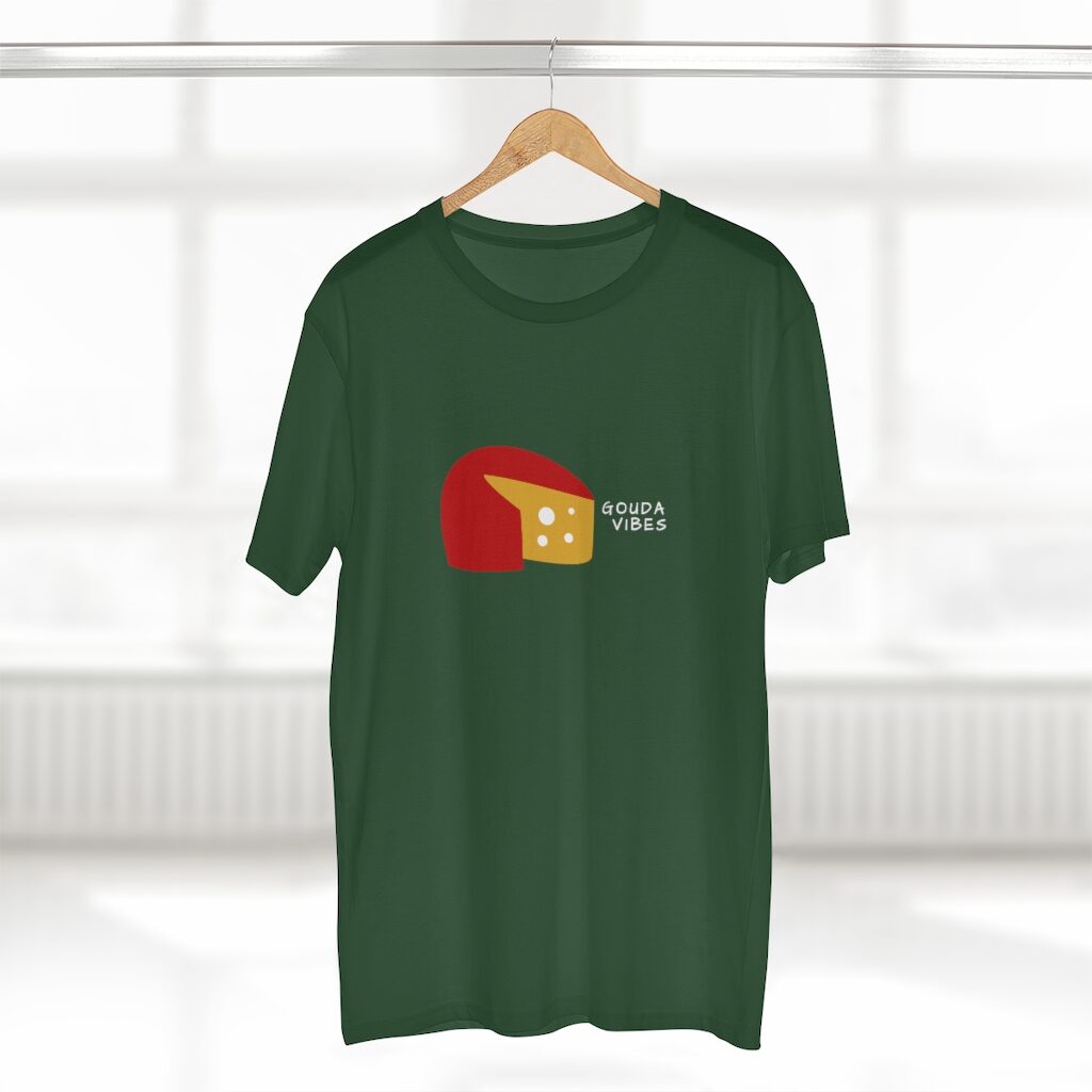 Gouda Vibes Cheese Therapy Unisex T-Shirt Hanger - Forest Green