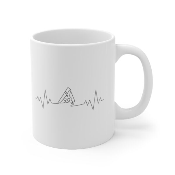 The Cheese Wanker mug with Cheese Heartbeat Line Art print