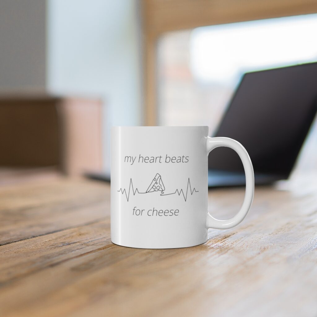 My Heart Beats For Cheese Mug Lifestyle Laptop