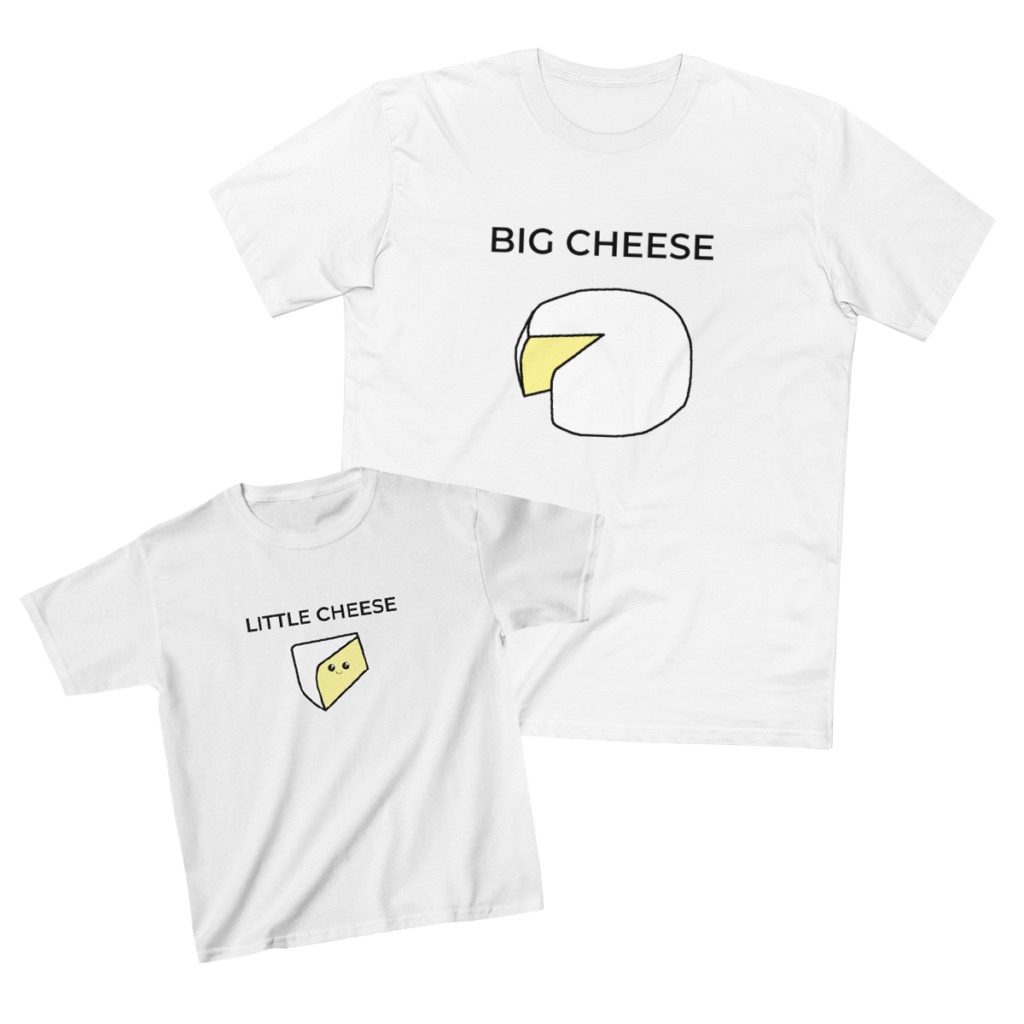 Big Cheese Little Cheese T-Shirt Bundle - White