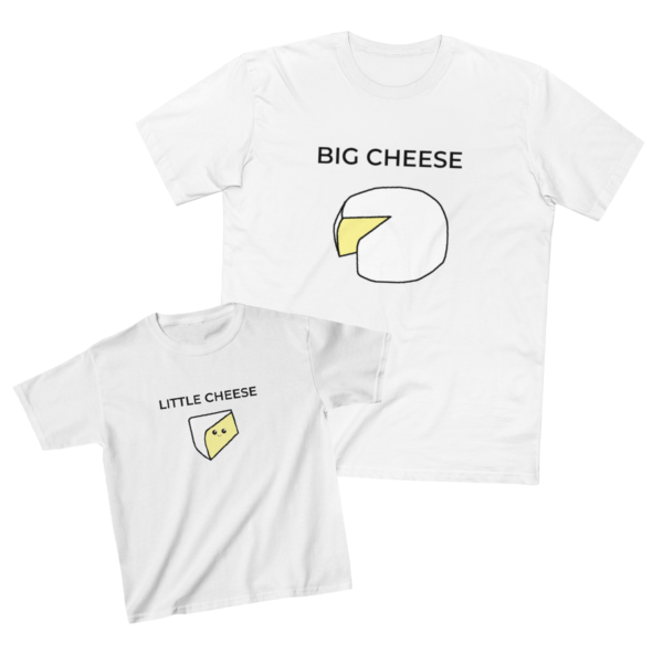 Big Cheese Little Cheese T-Shirt Bundle - White