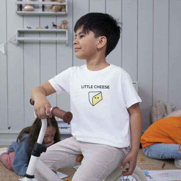 Little Cheese Kids Unisex T-Shirt Lifestyle Male Asian Model - White T-Shirt