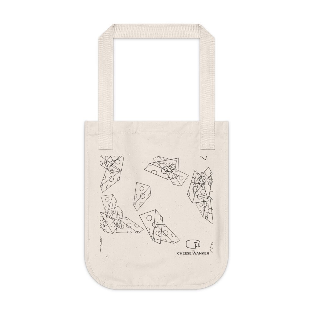 Cheese Line Art Grocery Bag - Natural