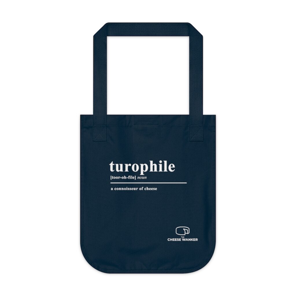 Turophile Cheese Lover Grocery Bag - Navy