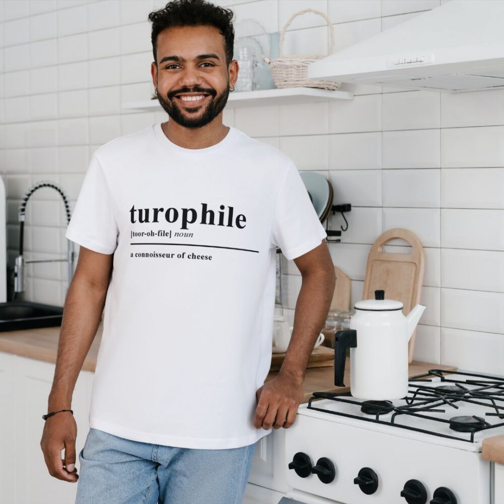 Turophile Cheese Lover Unisex Top Male Indian Model Kitchen - White Top