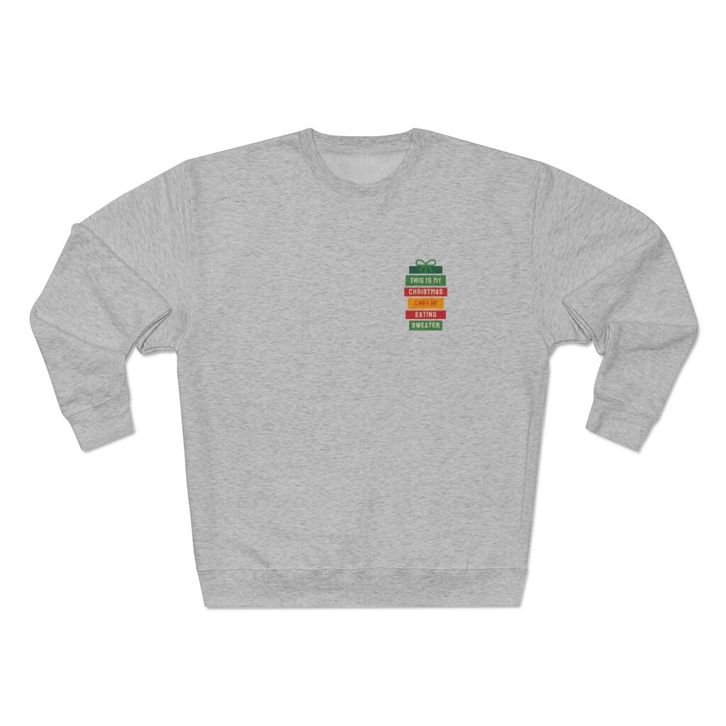 This is My Christmas Cheese Eating Sweater - Heather Grey