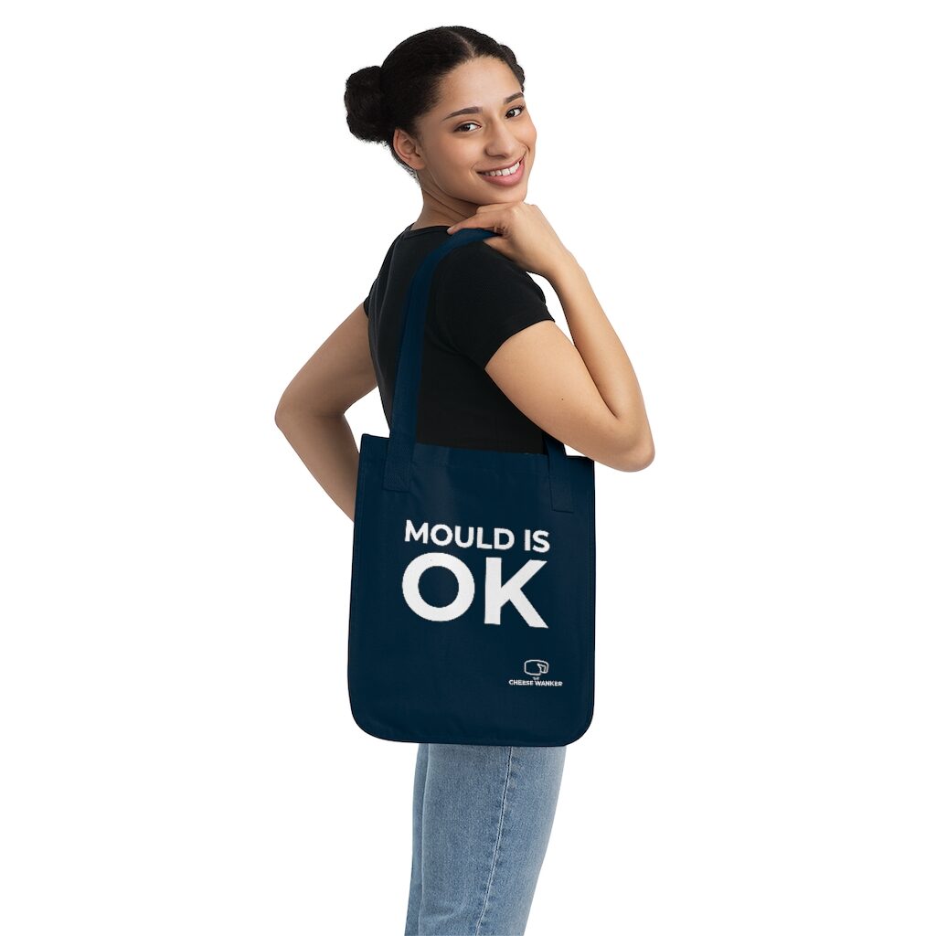 Mould Is OK Grocery Bag Female Model Shoulder - Navy
