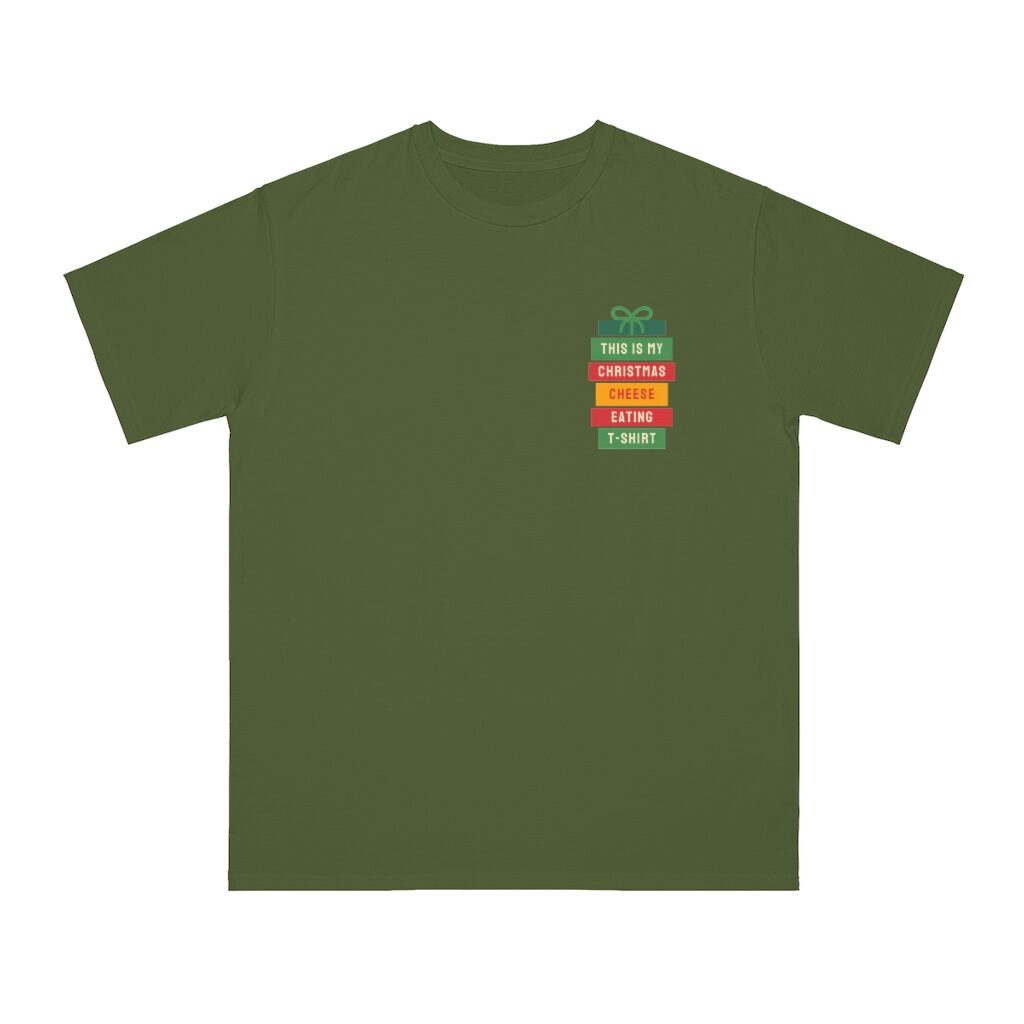 This is My Christmas Cheese Eating Unisex Top - Olive