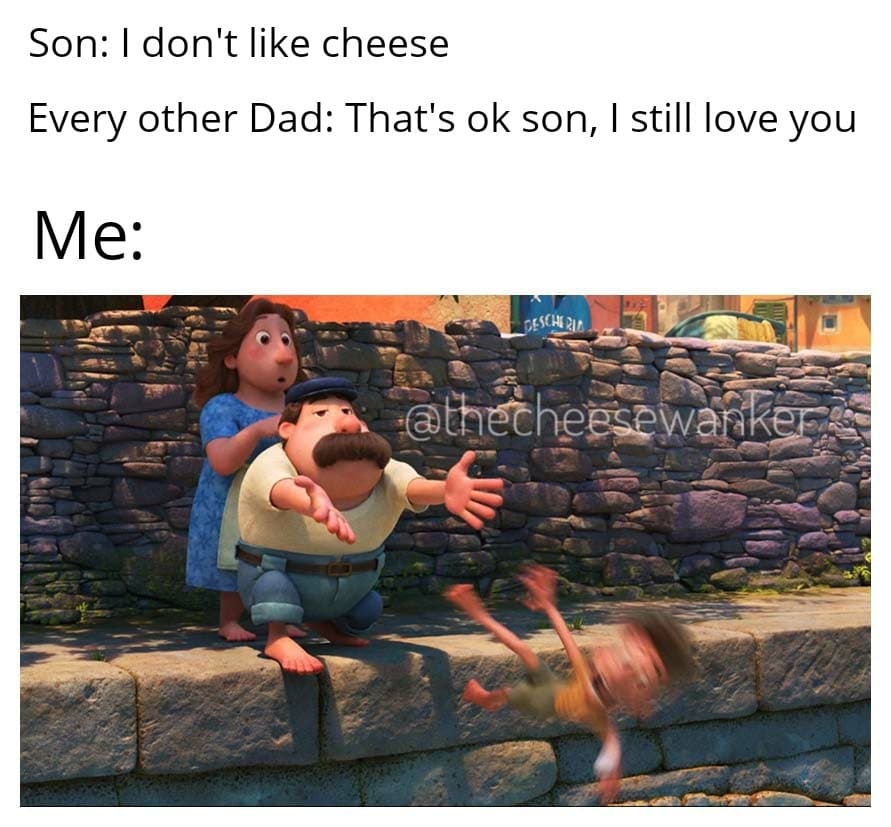 Lorenzo Pushing Child because he does not like cheese