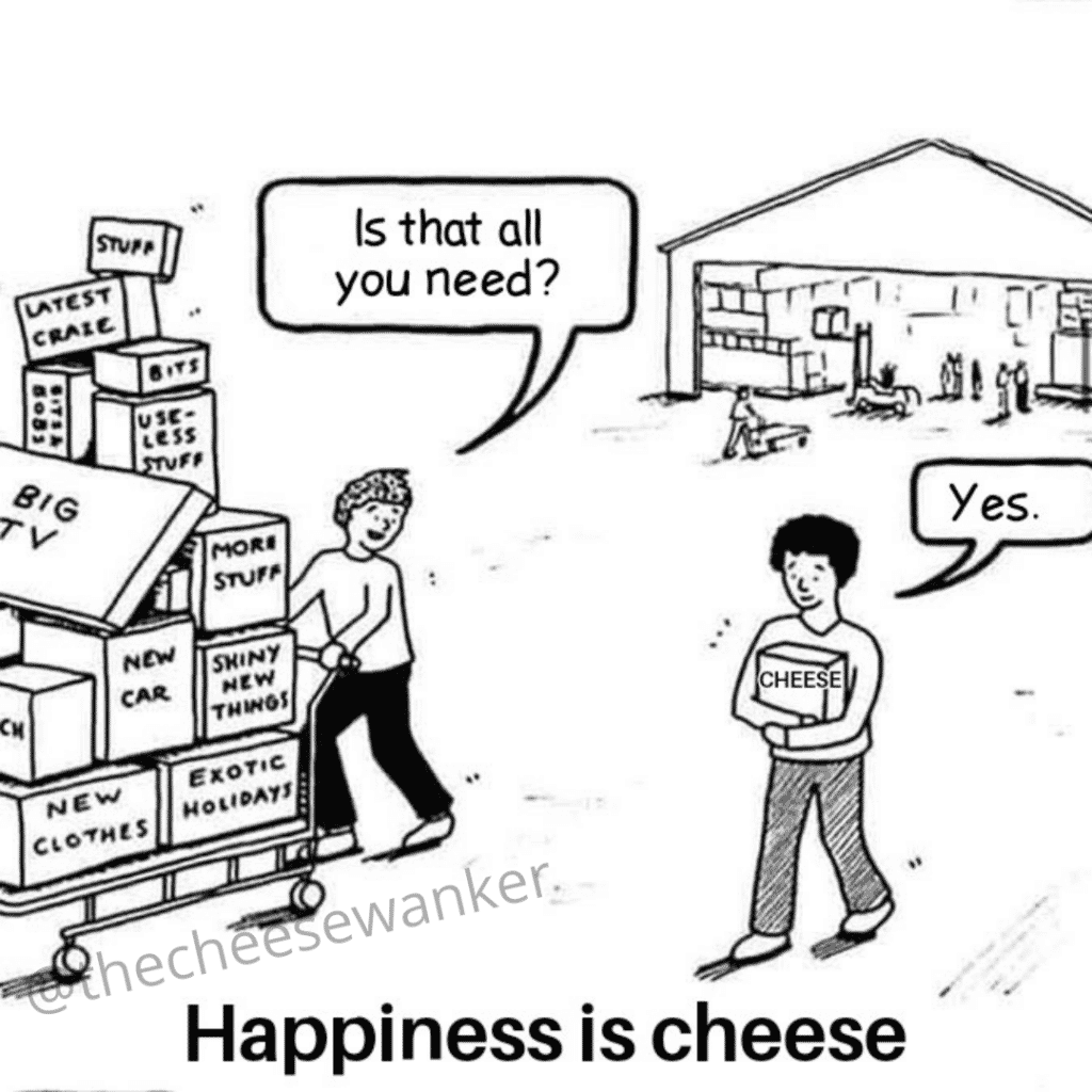 Happiness is cheese meme