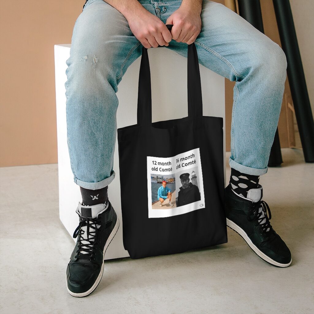 Fresh Willem Dafoe Comté Market Bag Lifestyle Male Model Sitting - Black