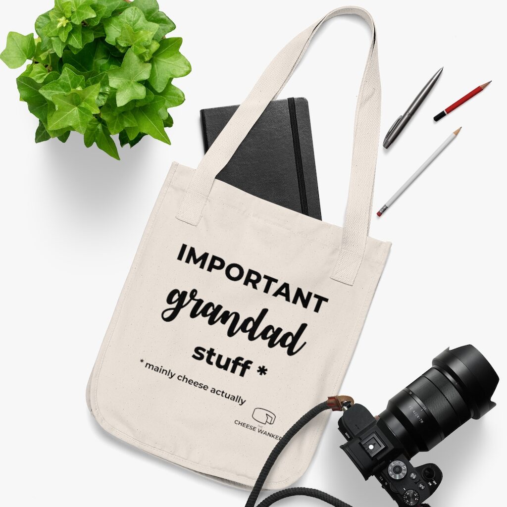 Important Grandad Stuff Grocery Bag Flatlay - Natural