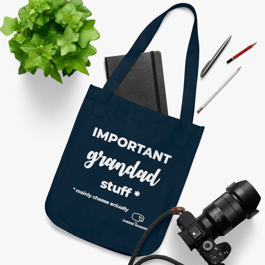 Important Grandad Stuff Grocery Bag Flatlay - Navy