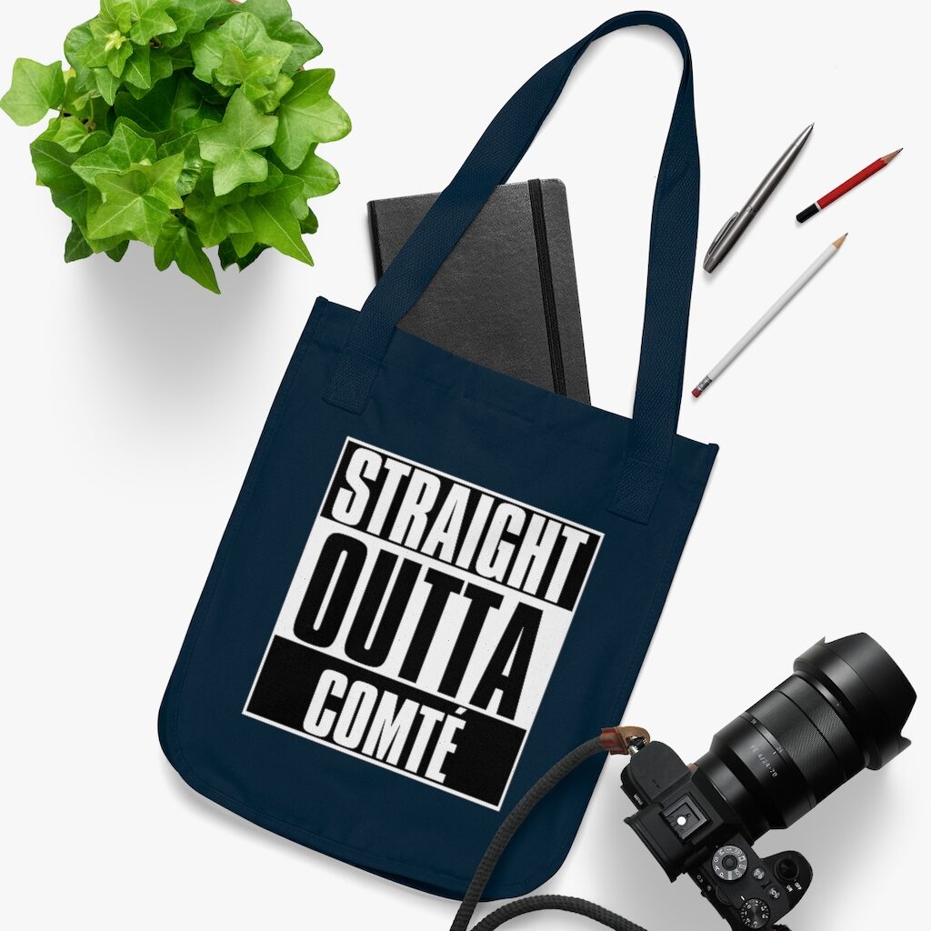 Straight Outta Comté Grocery Bag Flatlay - Navy