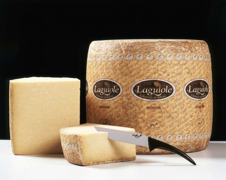 Wheel of Laguiole hard cheese