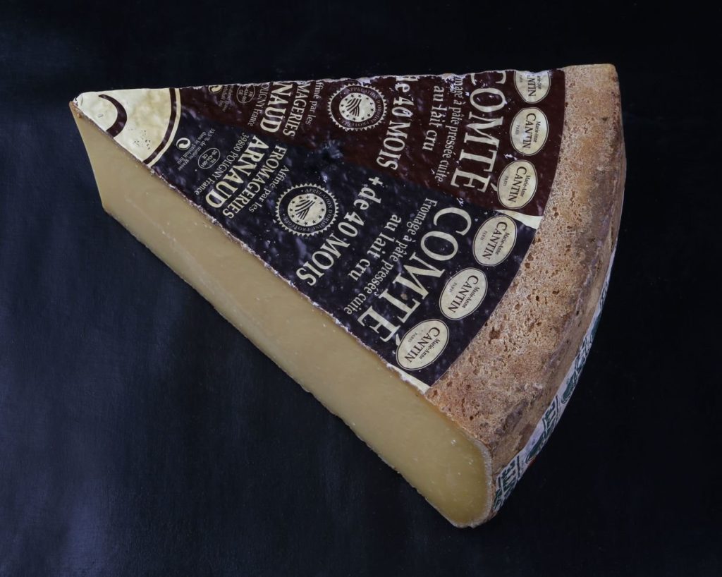 Wedge of expensive aged Comté