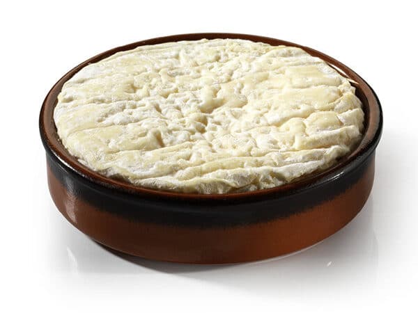 Soft Saint-Félicien cheese in a ceramic dish