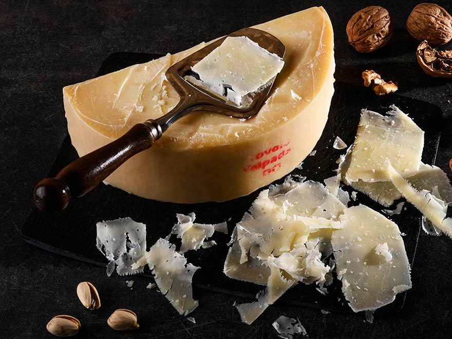 Crumbly Provolone Piccante Stagionato Italian cheese
