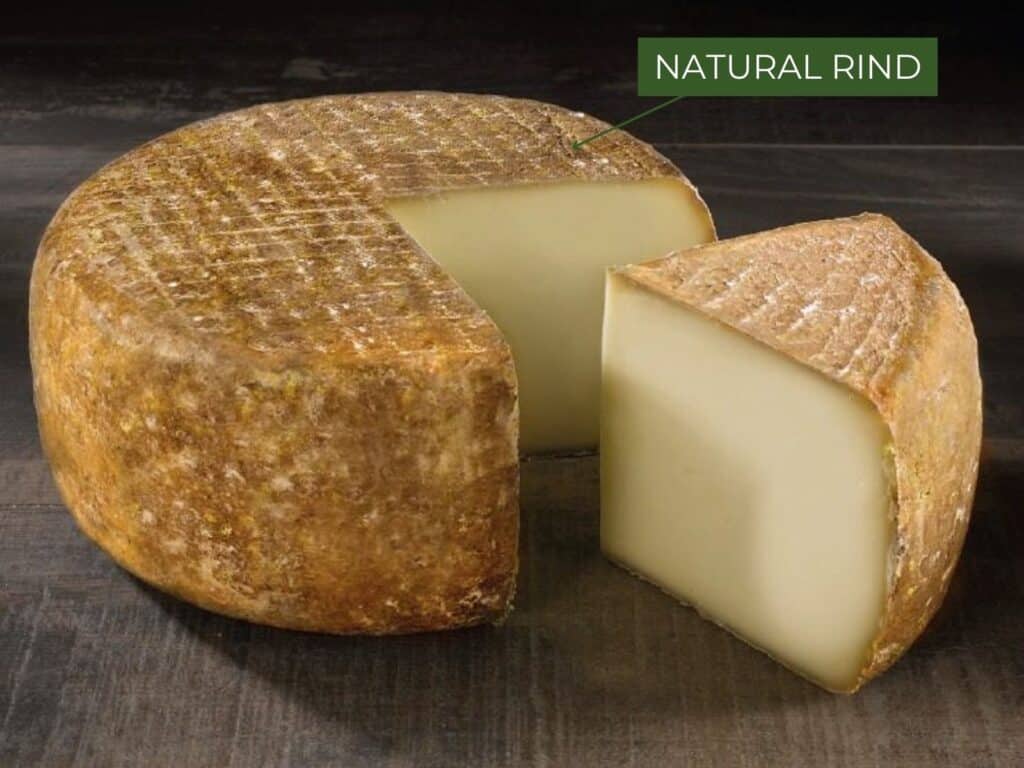 Natural Rind on Ossau Iraty Cheese