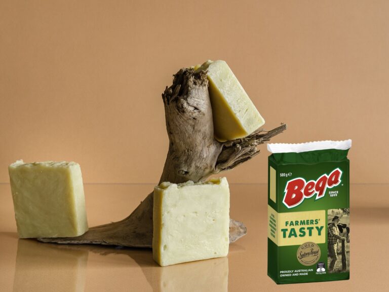 Blocks on Bega tasty cheese