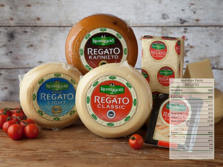 Imokilly Regato cheese range on a wooden table