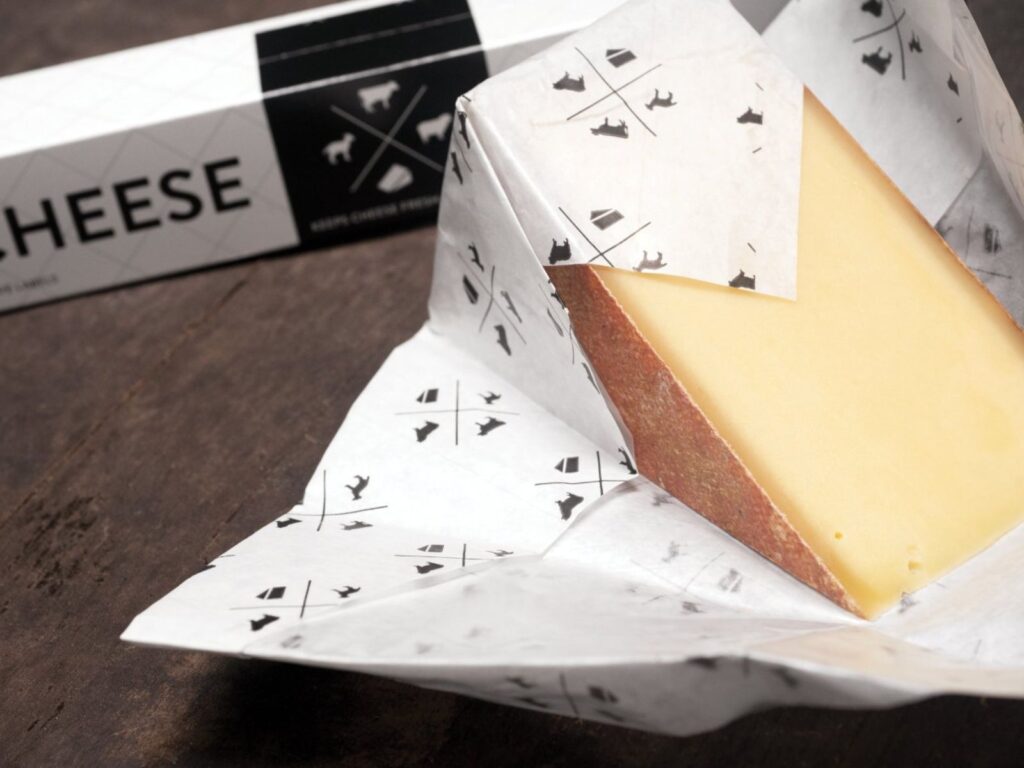 Semi-hard Cheese in Paper
