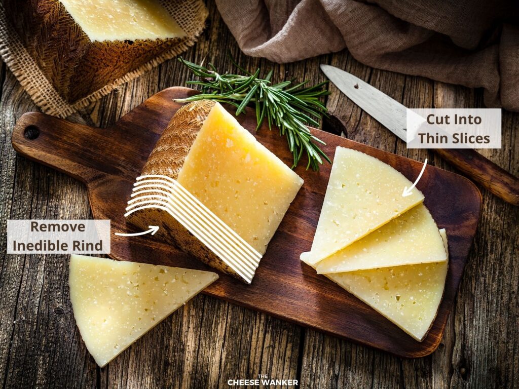 Cutting Semi-Hard Cheese (Inedible Rind)