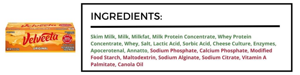 Velveeta Ingredients