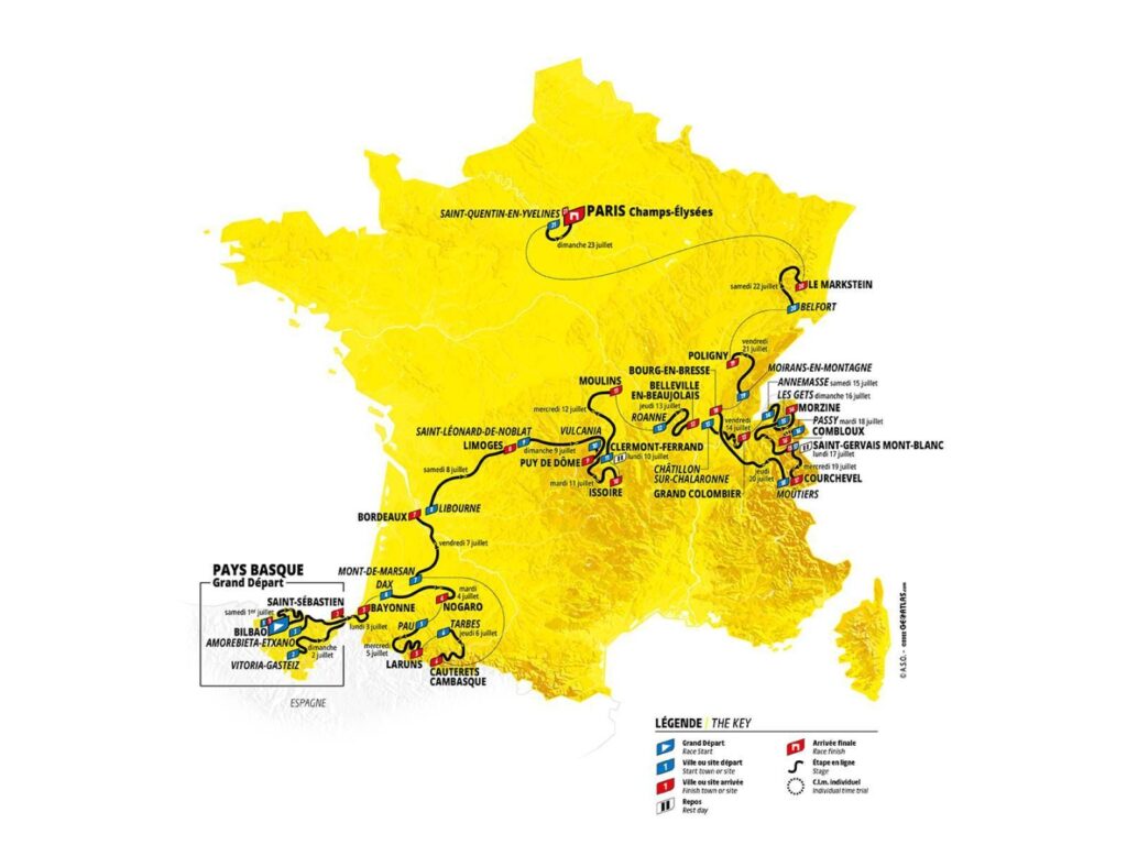 Tour de France 2023 Route