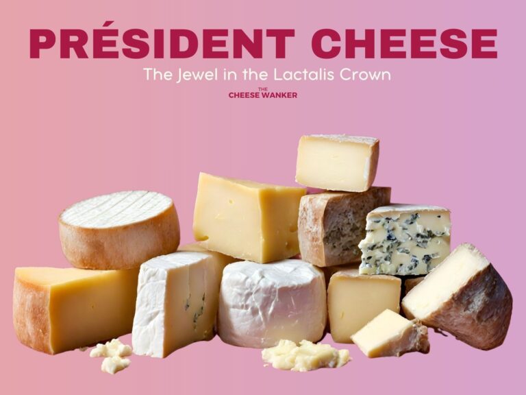 Président Cheese lineup against a pink background