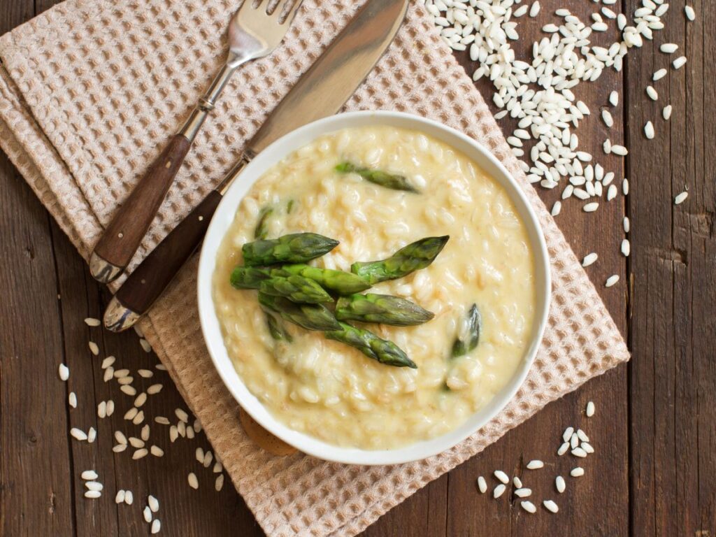 Creamy Parmesan Risotto with Asparagus